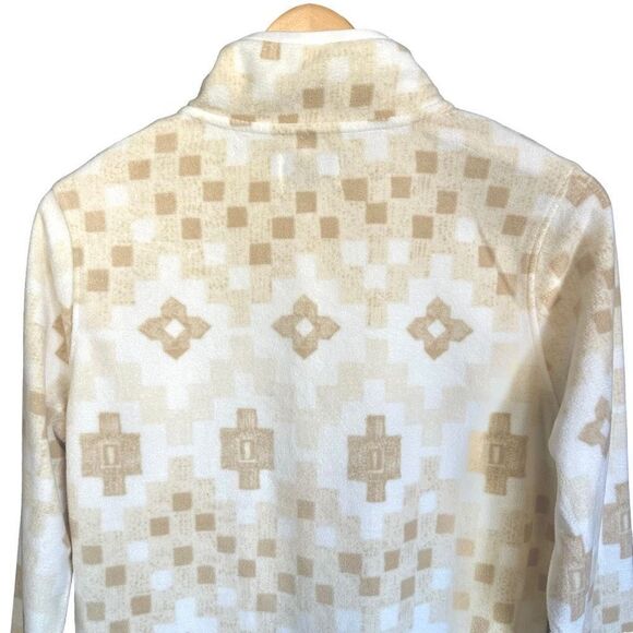 Liv Outdoor Frostbite Aztec Western Printed Fleece Sherpa Pullover Birch Checker - Picture 4 of 10